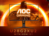 L'AOC Gaming U28G2XU2 possède une dalle de 28 pouces avec un taux de rafraîchissement de 144 Hz. (Image source : AOC)