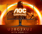 El AOC Gaming U28G2XU2 tiene un panel de 28 pulgadas con una tasa de refresco de 144 Hz. (Fuente de la imagen: AOC)