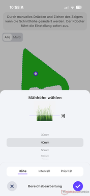 Réglage de la hauteur de coupe