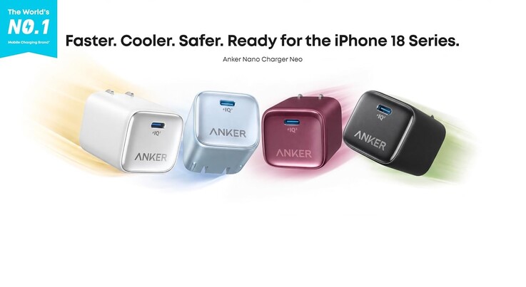 Le chargeur Anker Nano Neo est disponible en quatre couleurs