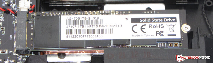 Un SSD NVMe sert de lecteur système.