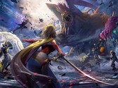  La clé d'entrée de Dissidia Duellum Final Fantasy représente plusieurs personnages de Final Fantasy.