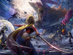  La clé d'entrée de Dissidia Duellum Final Fantasy représente plusieurs personnages de Final Fantasy.