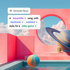 Adobe Firefly : Generate Music permet de créer rapidement et facilement des morceaux originaux dont l'utilisation commerciale est autorisée