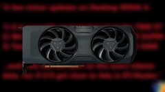 L&#039;AMD Radeon RX 7700 XT dispose de 12 Go de VRAM GDDR6 et de 54 Compute Units. (Source : AMD/Moore&#039;s Law Is Dead - édité)