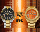 La Seiko HDB011J8 (à gauche), photographiée aux côtés de la HDB012J8 (à droite). Ces deux modèles ont été produits en série limitée.