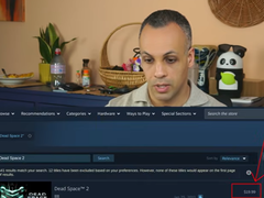 Une capture d'écran de Louis Rossman, défenseur du droit à la réparation et des droits des consommateurs, regardant la liste de Dead Space 2 sur Steam