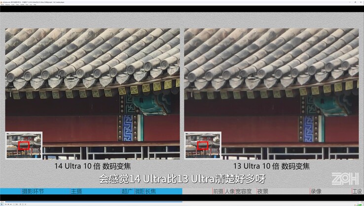 Xiaomi 14 Ultra vs. Xiaomi 13 Ultra : Au zoom 10x, le 14U est clairement le vainqueur.