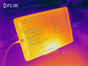 Apple iPad 2018 - Relevé thermique : Relative Benchmark (sollicitations 3D élevées) à l'avant.