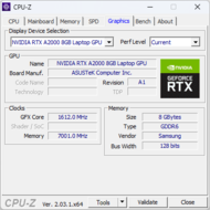 CPU-Z : Graphique Nvidia