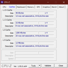 Caches CPU-Z