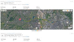Navigation : Galaxy Tab S10 FE+ vs. Garmin Venu 2