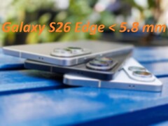 Le Galaxy S26 Edge serait 5 % plus fin que le Galaxy S25 Edge illustré ici. (Source de l&#039;image : Notebookcheck, édité)