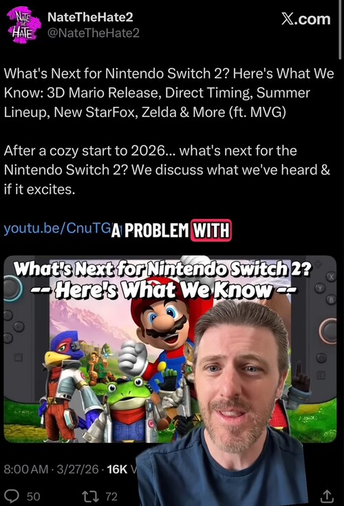 Kit Ellis répond aux fuites de NateTheHate sur la Switch 2