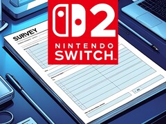 Le logo de la Switch 2 apparaît au-dessus de la maquette de l&#039;enquête Nintendo (Source : Nintendo of America avec modifications)
