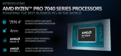 Les nouvelles puces Ryzen Pro d'AMD sont destinées aux ordinateurs portables d'entreprise (image via AMD)
