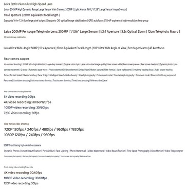 Caractéristiques techniques des appareils photo des Xiaomi 18 Pro et 18 Pro Max