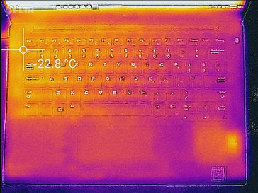 Dell Latitude 73 90 - Relevé thermique, au repos (au-dessus).