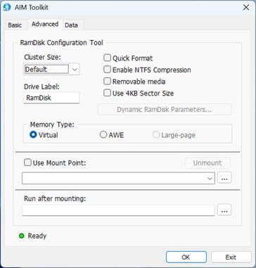 AIM Tookit : Options avancées