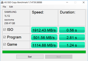 Benchmark AS SSD Copy