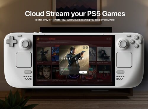 Asobi: Remote Play présenté en streaming cloud sur un Steam Deck