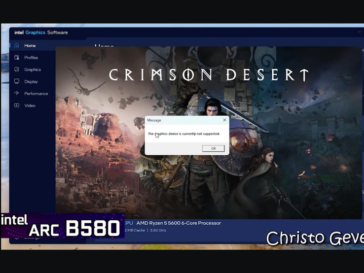 Crimson Desert affiche une erreur 