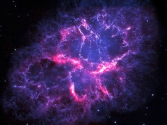 Vestiges de supernova dans la nébuleuse du Crabe. (Source de l&#039;image : ESA, Herschel, PACS, MESS Key Programme Supernova Remnant Team ; Nasa, ESA et Allison Loll et Jeff Hester, Arizona State University)