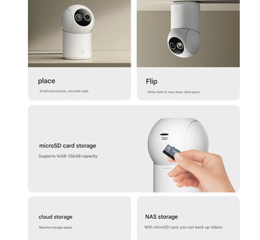 Options d'installation et de stockage de la Smart Camera 4 Zoom Edition (Image source : Xiaomi - machine translated)