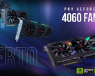 Les cartes RTX 4060 de PNY. (Source : PNY)