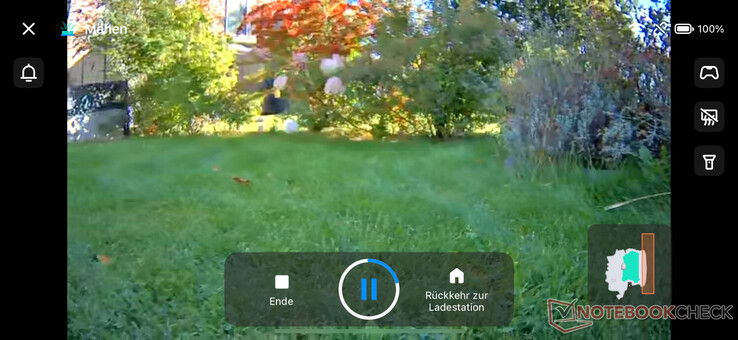 Transmission vidéo en direct possible via l'application