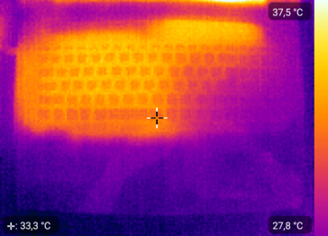 Carte thermique - ralenti, haut