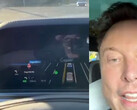 Démonstration de la Tesla FSD V12 à Palo Alto (image : Elon Musk/X)