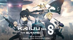 Image clé de Kaiju No. 8 : The Game montrant les personnages principaux dont Kafka Hibino et Mina Ashiro (Image source : Kaiju No. 8 Official Site)