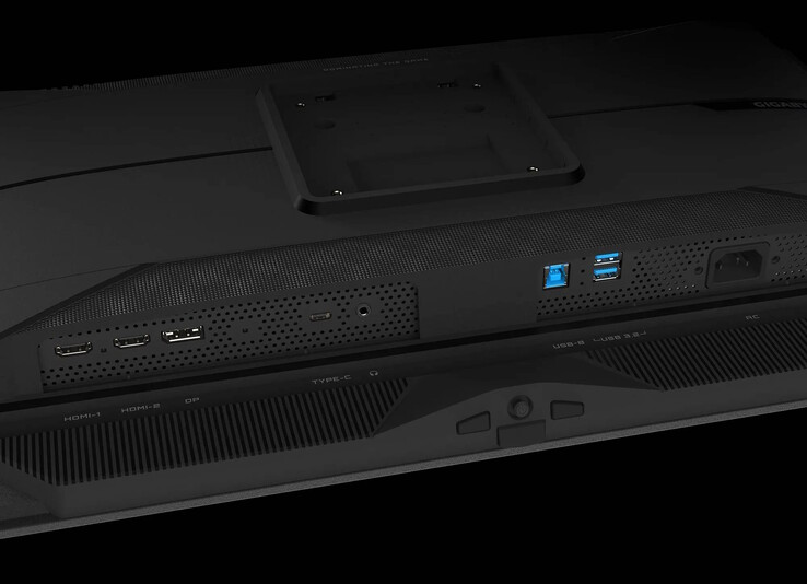 Le nouveau moniteur OLED 1440p offre un hub USB, mais l'USB PD est très limité (Image source : Gigabyte)