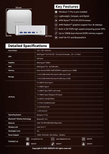 Geekom A9 Max. (Source de l'image : Notebookcheck)