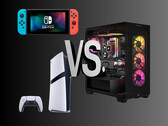 Graphique des jeux sur PC par rapport aux jeux sur consoles (Source de l'image : Nintendo of America, Sony PlayStation, Corsair Gaming avec modifications)