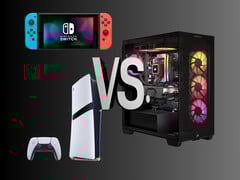 Graphique des jeux sur PC par rapport aux jeux sur consoles (Source de l&#039;image : Nintendo of America, Sony PlayStation, Corsair Gaming avec modifications)