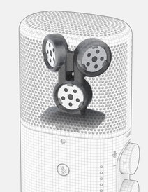 Les trois capsules microphoniques de l'ECM-S1 (Image Source : Sony)