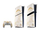 L'édition limitée Gold Ghost of Yotei DualSense, PS5 Slim et PS5 Pro. (Source de l'image : PlayStation)