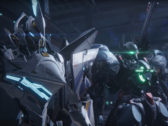 Capture d'écran de Mecha Break montrant des méchas prêts au combat