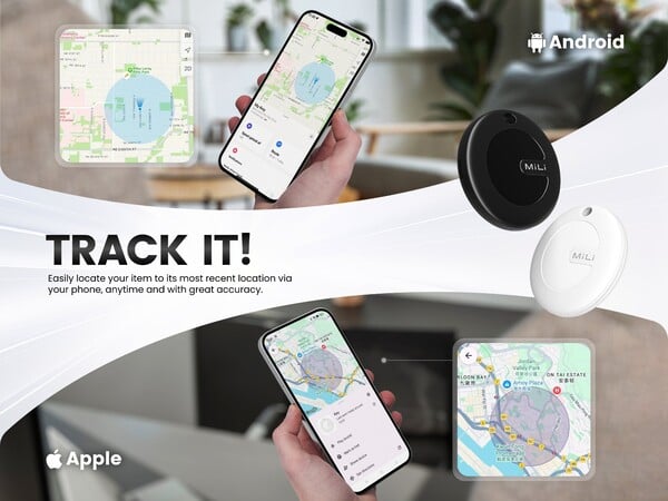Le MiTag Duo n'a pas d'application compagnon distincte car il fonctionne avec les applications Find My et Find My Device. (Source de l'image : MiLi)