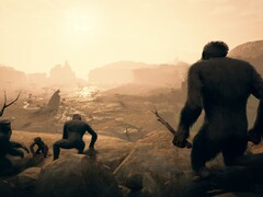 Une image du jeu Ancestors : The Humankind Odyssey montrant des hominidés.