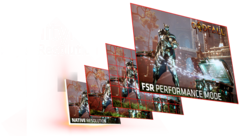 La technologie FidelityFX Super Resolution d&#039;AMD bénéficiera dans les mois à venir d&#039;un coup de pouce de l&#039;IA en termes de performances. (Source de l&#039;image : AMD)
