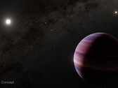 Image conceptuelle de la planète géante en orbite autour d'Alpha Centauri A (Source de l'image : NASA, ESA, CSA, STScI, et R. Hurt ; recadré)