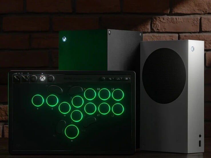 La nouvelle manette Xbox Arcade de 8bitdo avec éclairage des boutons RVB. (Source de l'image : 8bitdo)