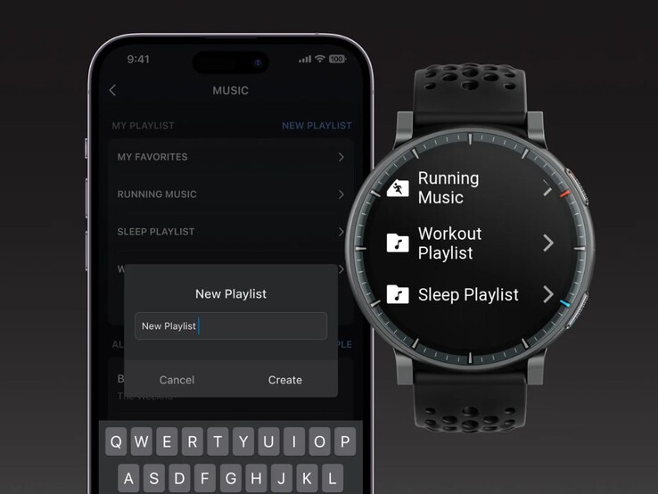 L’outil de gestion de la musique de la montre connectée Amazfit Active Max