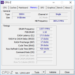 ThinkPad P52 - CPU-Z : mémoire vive.