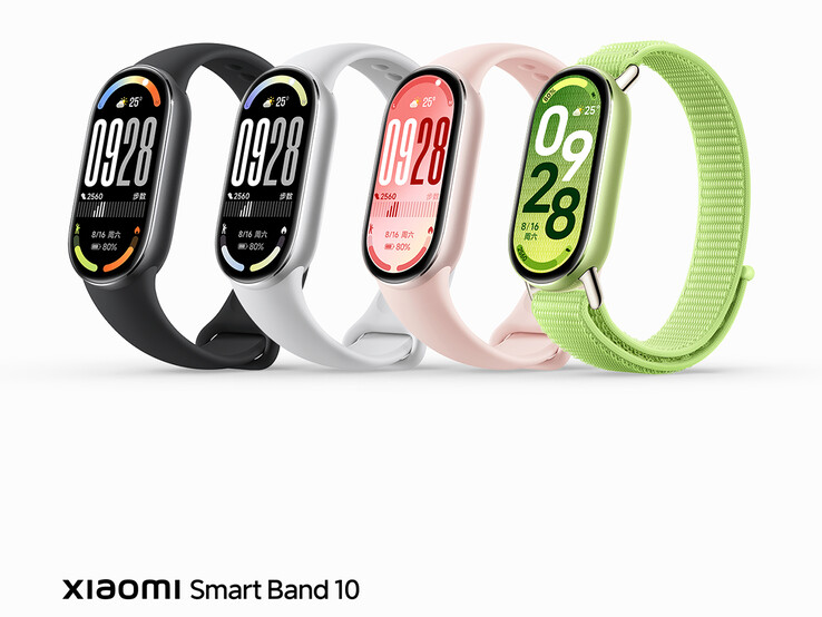 Options de couleurs du Smart Band 10 (Image source : Xiaomi)