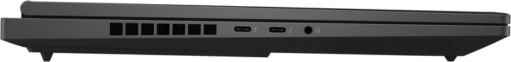 À gauche : 2x Thunderbolt 4 (USB-C ; Power Delivery, DisplayPort), prise audio combinée