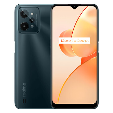 Realme C31 - Vert foncé. (Image source : Realme)